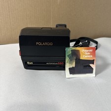 Vintage Polaroid 660 Sun 660 Autofocus Instant Land Camera  Strap With Tag
