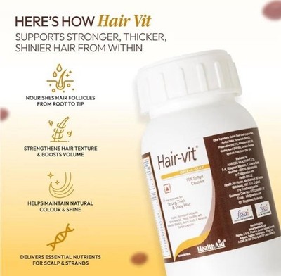 HealthVit Hair-Vit One A Day 90 softgel capsule Strong Thick & shiny Hair