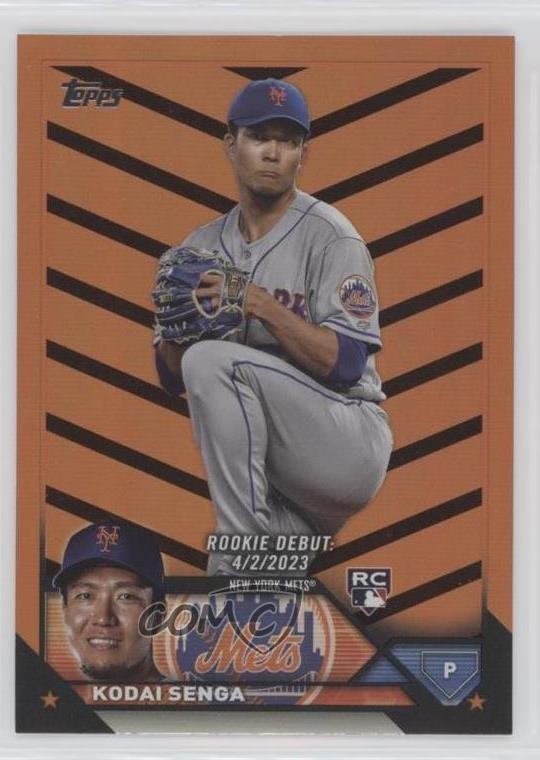 2023 Topps Update Rookie Debut Orange & Black Foil Kodai Senga #US20 15t1