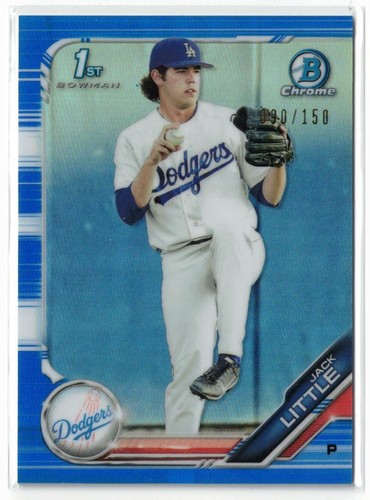 2019 1st Bowman Draft BLUE Refractor RC Jack Little #BDC-43! Dodgers Rookie /150 - Picture 1 of 2