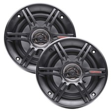 Crunch 300 Watts 6.5-Inch 3-Way 4 Ohms Steel Basket CS Speakers, Black | CS-653