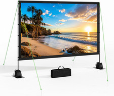 Outdoor Projector Screen with Stand, 120Inch Portable Movie Screen with Carry B