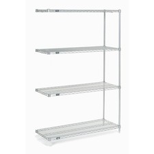 Nexel Chrome Wire Shelving Add-On 48"W X 24"D x 86"H