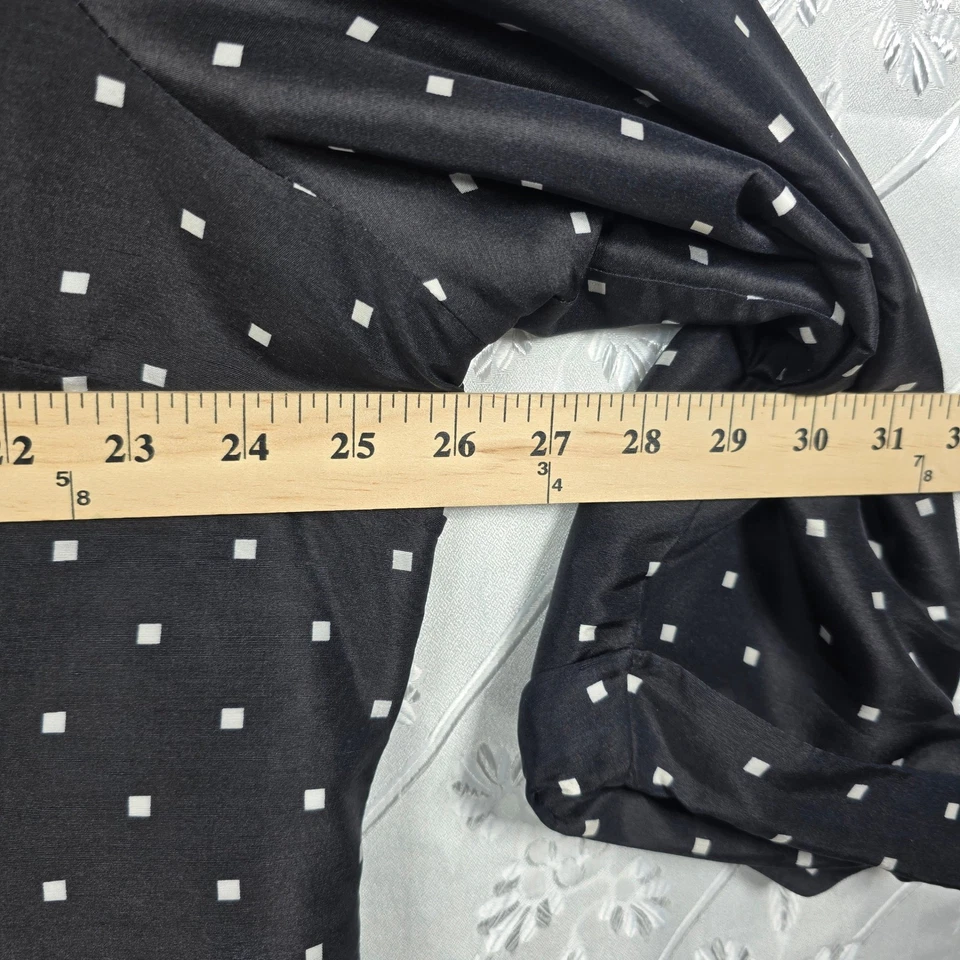 Blusa Camisa Silkland Mujer 2X Negro Blanco Lunares Abotonada Manga 3/4 Foto 4 de 4