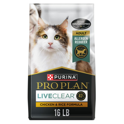 Purina Pro Plan LiveClear Adult Cat Food Chicken Rice Anti Allergen Dry
