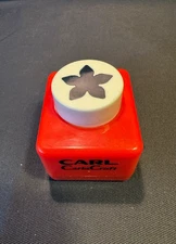 Carl Carla Craft Thumb Squeeze Button Paper Punch Cutter - 5 Point Flower