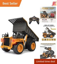 Remote Control Dump Truck Kids Toy Construction Vehicle with Rechargeable Bat...