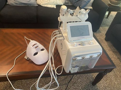 Multi-Function Facial Machine Touchscreen LED Light Therapy Mask, White
