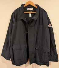 S4A790 Bulwark Protective Apparel Flame Resistant FR Jacket Men's 4XL Navy Blue