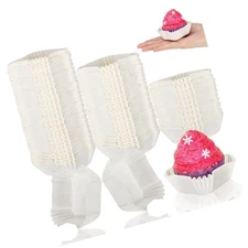 Tanlade 350 Pcs Square Mini Cupcake Liners Disposable Brownie Baking Pan Line...