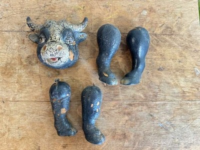 Vintage Ferdinand the Bull Leather Composition Toy Figure Cartoon Character