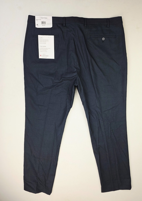 Calvin Klein Slim Fit Size 40X30 Men Jerome Wrinkle Free Navy Dress Pants/ Slacks | eBay