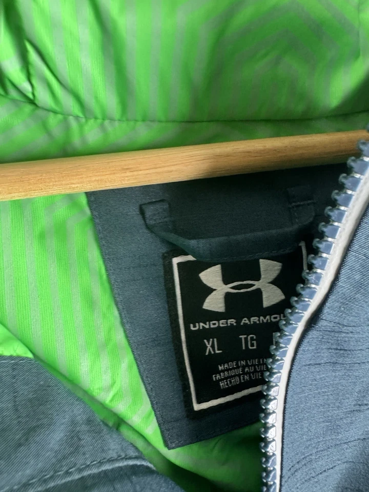 Chaqueta Under Armour Para Hombre XL Cold Gear Impermeable Infrarrojo Con Capucha Tormenta 3 Azul Foto 3 de 4