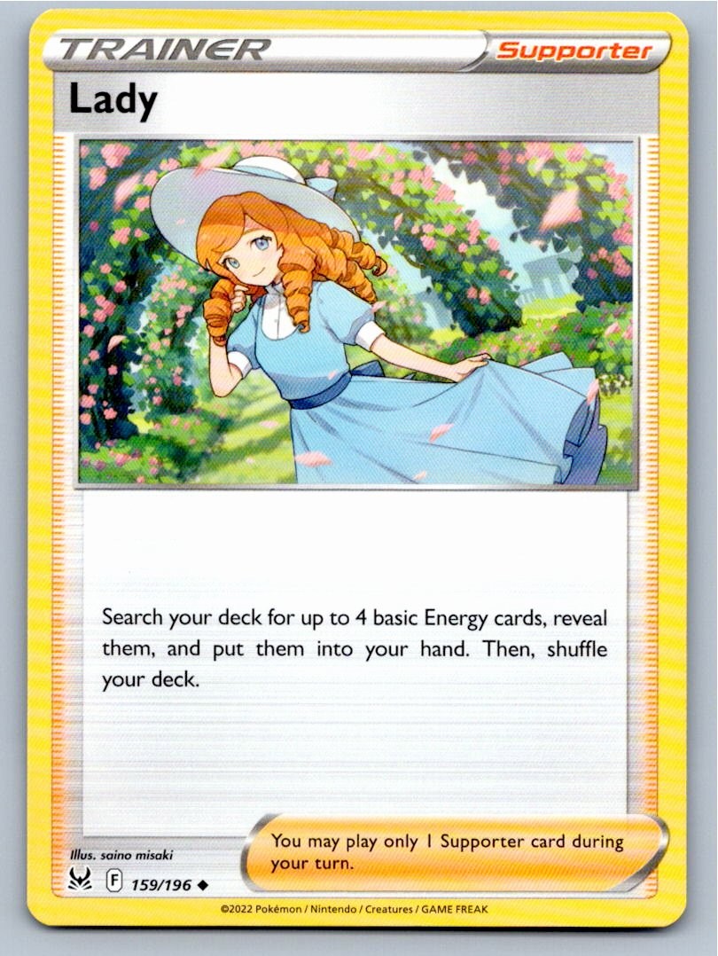 2022 POKEMON LADY LOST ORIGIN 159/196 UC NM A83731 FREE S&H