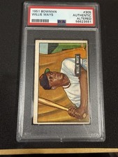 1951 Bowman #305 Willie Mays RC Rookie PSA Authentic Altered HOF SF GIANTS