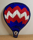 Vintage Red White Blue Chevron Hot Air Balloon Patch Embroidered Sew On — photo 3