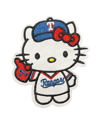 Hello Kitty Rangers Texas Baseball Team Sanrio Kawaii Patch, Iron On/Sew On