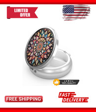 Pill Box 3 Compartment Medicine Pill Case,Portable Pill Box for Pocket or Purse.