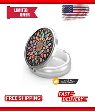 Pill Box 3 Compartment Medicine Pill Case,Portable Pill Box for Pocket or Purse.