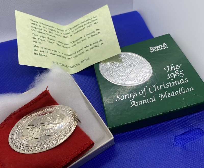 Towle Sterling Silver Ornament 1985 Songs Of Christmas Medallion