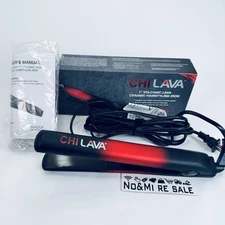 CHI Lava Ceramic Hairstyling Flat Iron  1" Volcanic Lava Ceramic Floating Plate