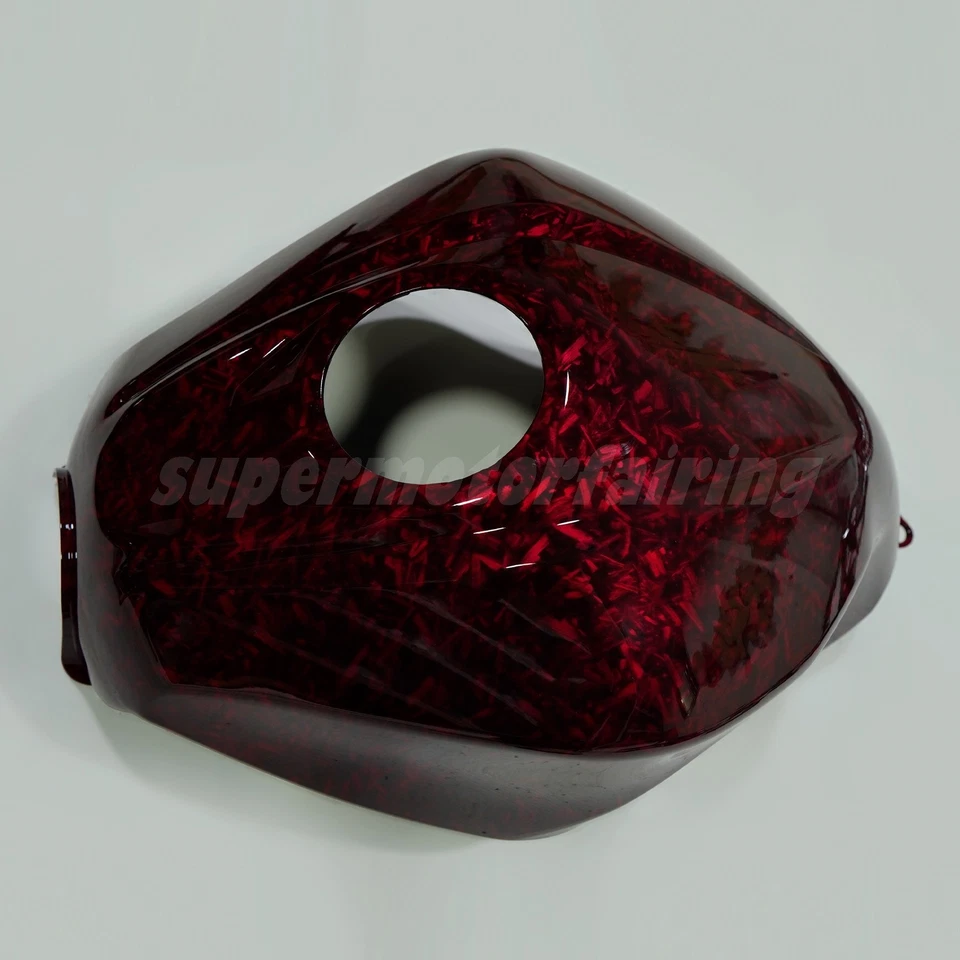 Red Black Forged Carbon Fiber Fairing Kit +Tank for Kawasaki Ninja 300 2013-2017 - Image 3 of 4