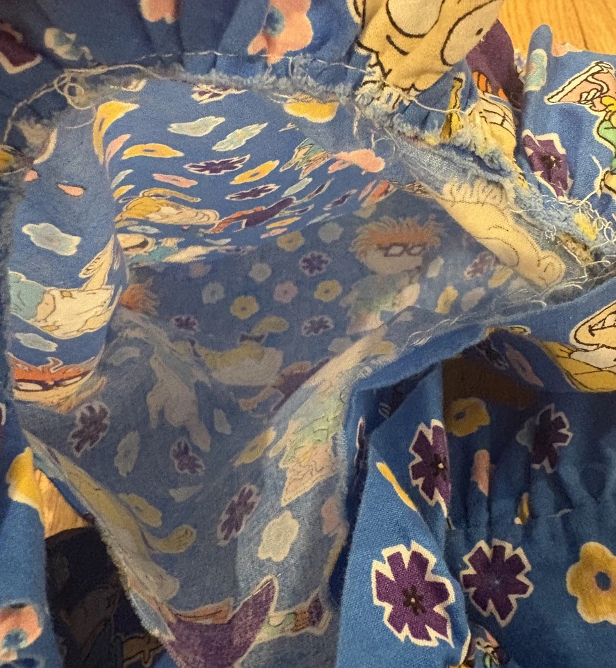 Vintage Anos 90 Nickelodeon Rugrats Fronhas de Travesseiro Feito à Mão Estojo de Tecido Conjunto de 2 24x18 - Imagem 4 de 4