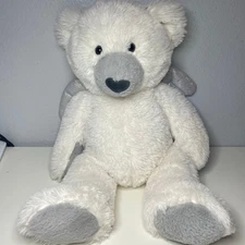 Kellytoy Brooke the Polar Bear Plush 20” White Gray Large Angel Wings