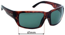 SFx Replacement Sunglass Lenses fits Smith Touchstone - 61mm Wide