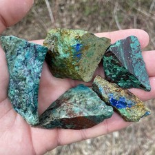 5 Pezzi Crisocolla Azurite Pietre Grezze Grezze