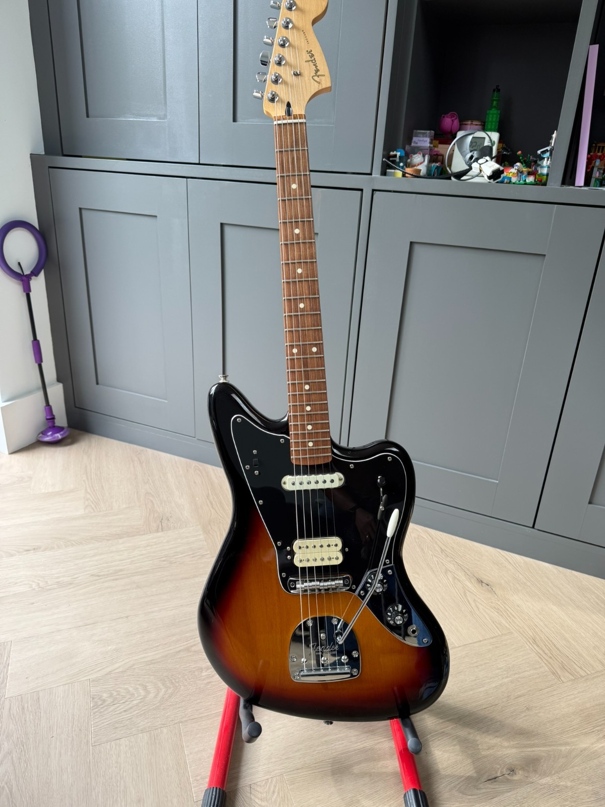Fender Player Jaguar Guitar - Upgraded Bridge (Staytrem) and Locking Tuners