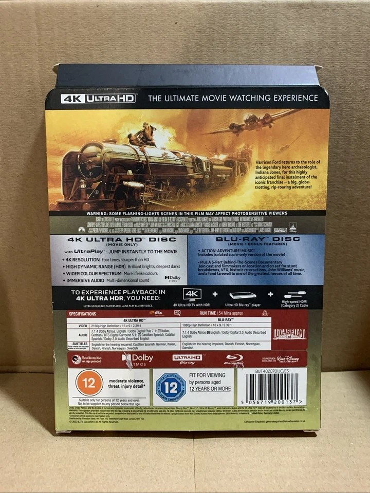 Indiana Jones & The Dial Of Destiny SteelBook 4K UHD [Blu-ray] [Region Free] - Image 2 of 4