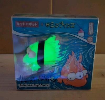 Kidrobot The Simpsons GID Radioactive Blinky Nigiri 3'' LE 1000 Glow in the Dark