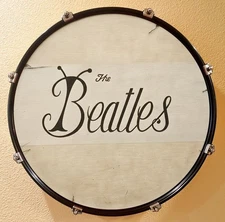 Beatles Script Logo Bass Drum Head, 22", 1962-1963, Ringo Starr