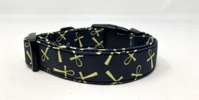 Handmade Ankh Dog or Cat Collar Size XS, S, M, L or XL