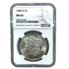 1884-O $1 Morgan Silver Dollar NGC MS63- Free Shipping USA