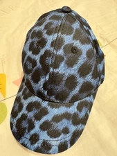 For Sale: Molo Kids Cap - Blue Leopard Print - Size S/M
