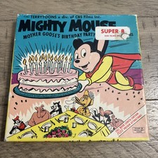Vintage Mighty Mouse Mother Goose's Birthday Party 8mm Film 1962 Terrytoon
