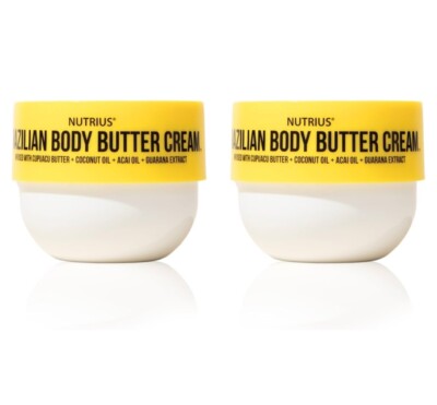 Nutrius Brazilian Body Butter Cream 6 fl. oz Pack of 2