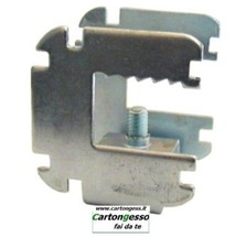 Morsetto in acciaio con triplo attacco per bloccaggio su trave e putrella - f...