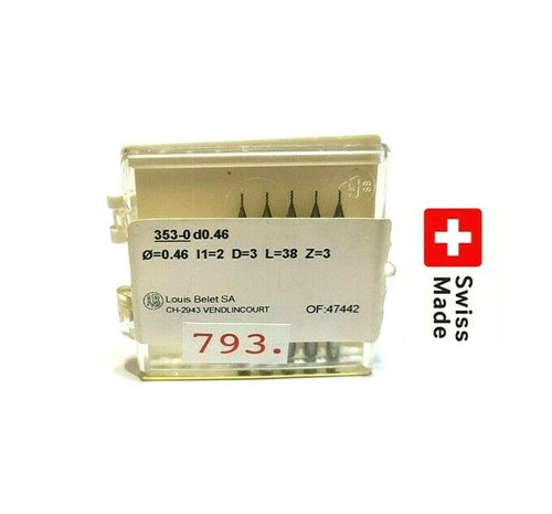 Schweizer SCHAFTFRÄSER VOLLHARTMETALL TiALN Ø 0,46mm (0,018) 1/64 inkl. Snank 3,0mm 111 - Bild 1 von 11