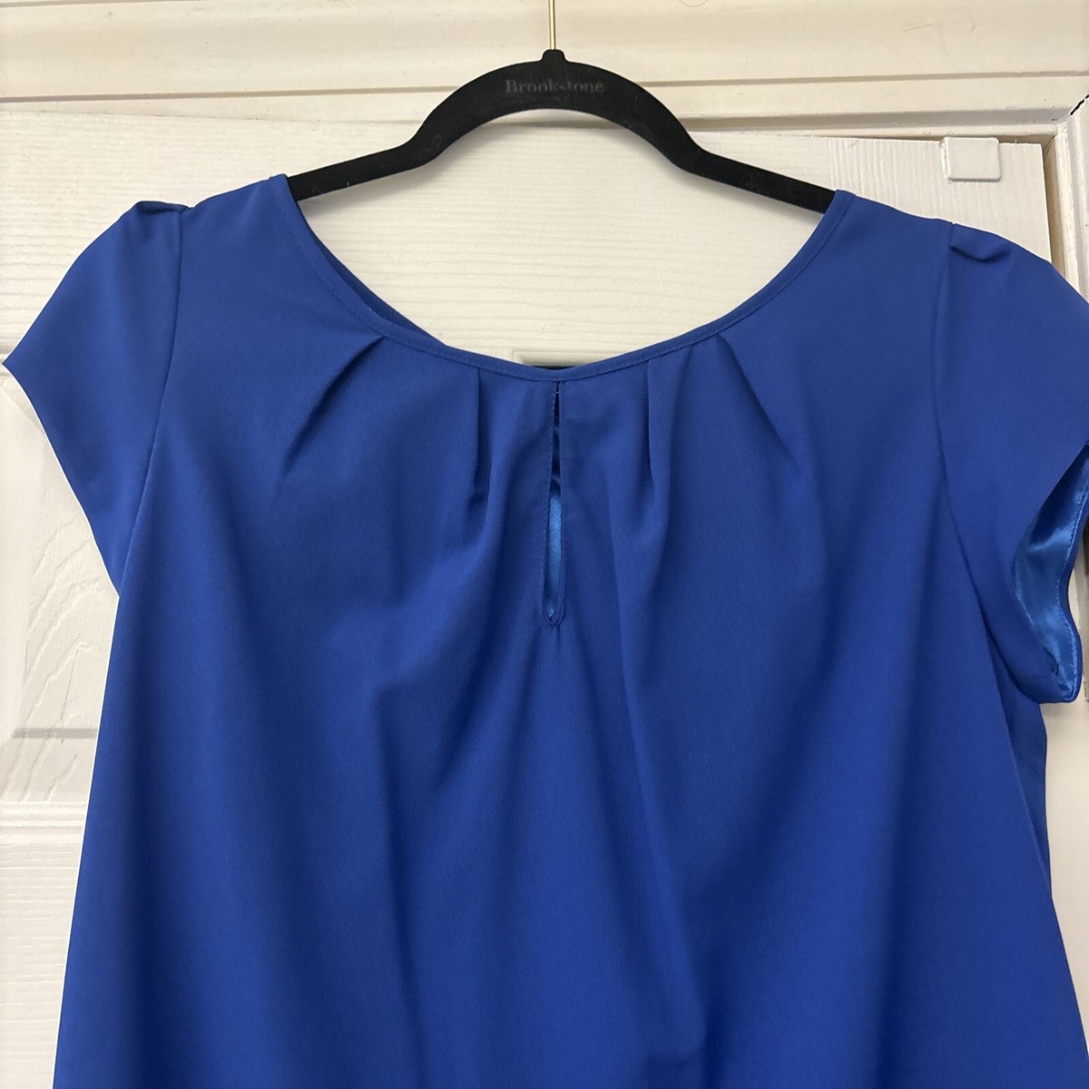 Cobalt Blue Cap Sleeve Dress By Esley. Size S Women's. Office Work Classic  | eBay