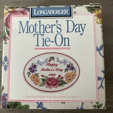 Longaberger 1996 Mothers Day Tie On Brand New