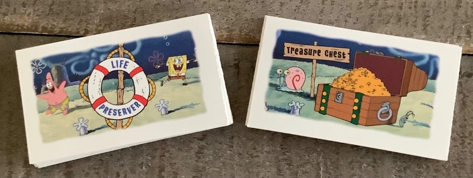 Sponge Bob SquarePants Monopoly Game Replacement Parts—50 Title & Activity Cards - Image 3 of 3