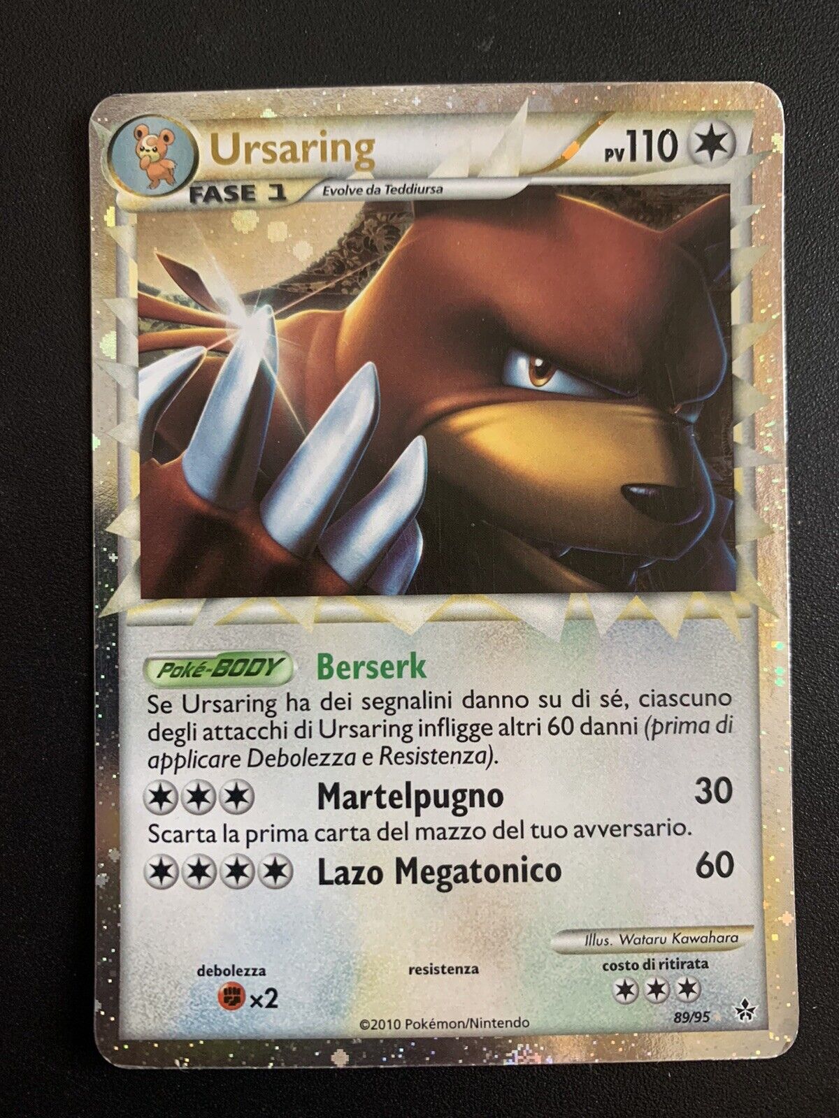 Rare 89/95 Unleashed Forces Italian Prime Card Steelix ita Pokemon Card