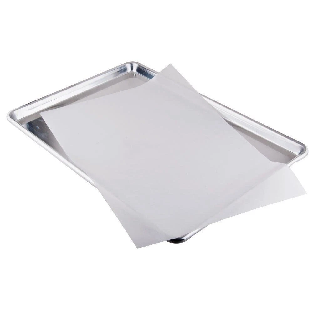 Bleached White Parchment Paper Baking Sheets Pan Liner 16x24 100 Pack