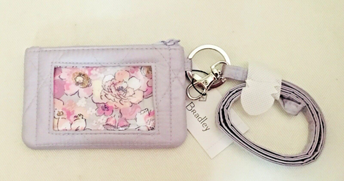Vera Bradley ~ "Lavender Pearl" ~ Ultralight Zip ID Case & Lanyard Set