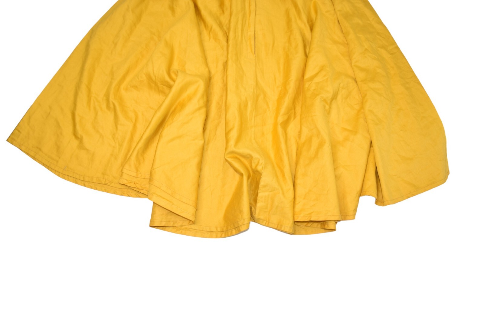 Vintage 80s Skirt Womens Golden Yellow Knee Lengt… - image 2