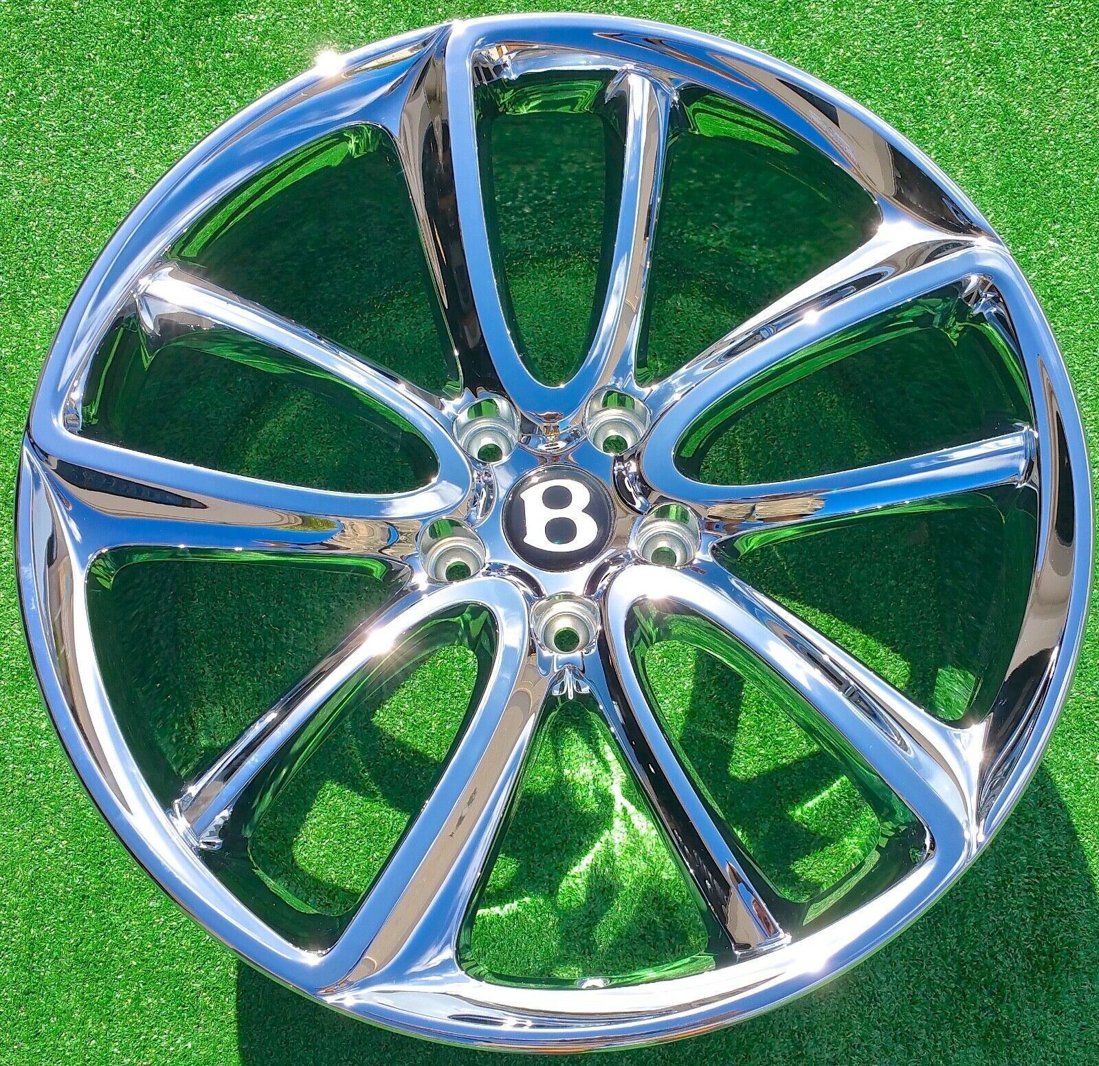 4 New Chrome Factory Bentley Continental Wheels 22 inch GT GTC OEM Flying Spur