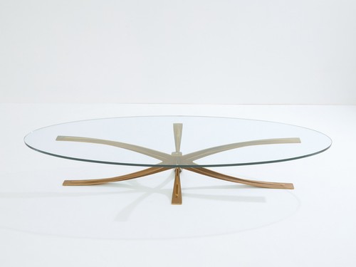 Michel Mangematin large bronze coffee table 1962 - Picture 7 of 9